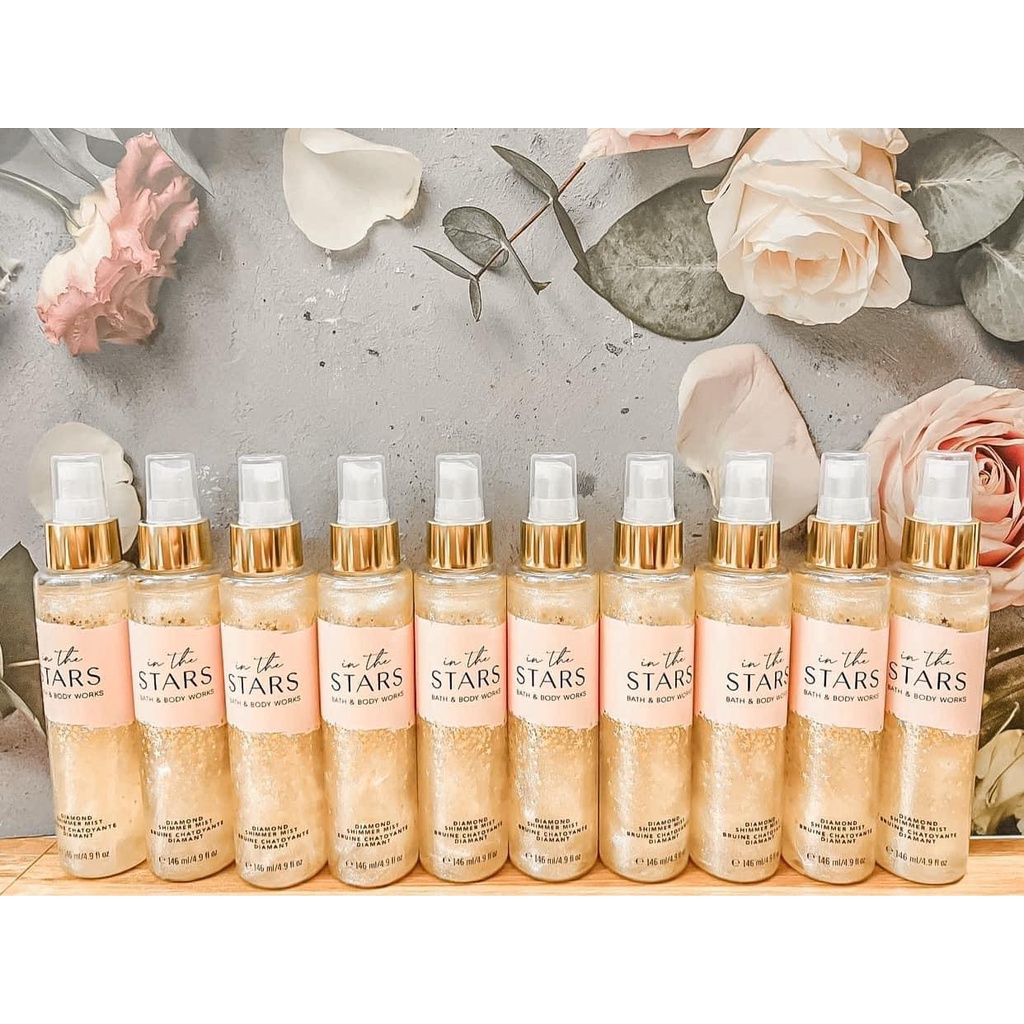 (IN THE STAR ) Xịt thơm toàn thân 146ml ánh nhũ kim tuyến shimmer body mist - bath and body works