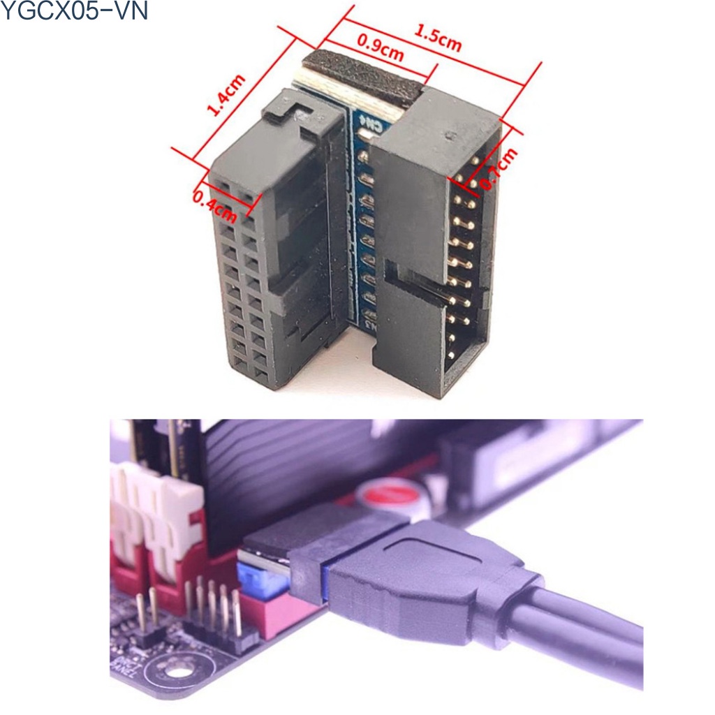 Đầu Chuyển Đổi Usb 3.0 20pin Sang Ổ Cắm 19pin Cho Bo Mạch Chủ | BigBuy360 - bigbuy360.vn