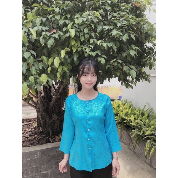 bà ba gấm + quần đen( nguyên bộ)