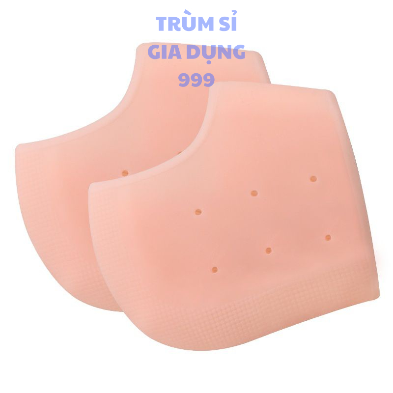 1 set 2 miếng bảo vệ gót chân silicon, Set 2 lót gót silicon bảo vệ chống đau chân