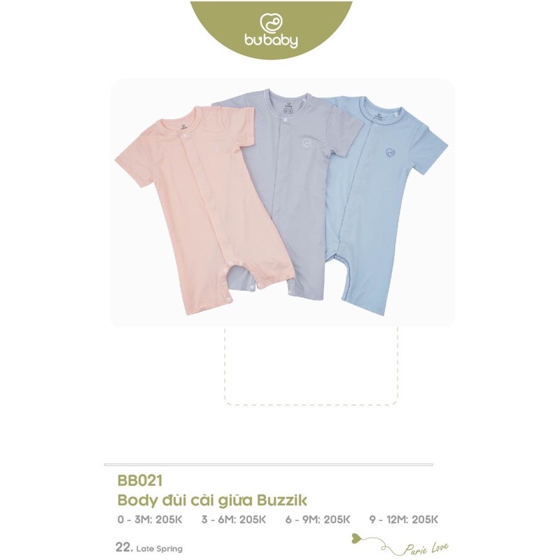 Bubaby! Body ngắn tay cài thẳng cho cá bé từ sơ sinh đến 12m. Body mềm mịn, mặc cho bé vô cùng đáng yêu lại giữ ấm bụng!