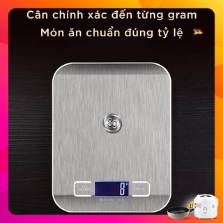 Cân tiểu ly điện tử nhà bếp inox 304 cao cấp kháng khuẩn liên tiếp nhiều loại nguyên liệu SSGP