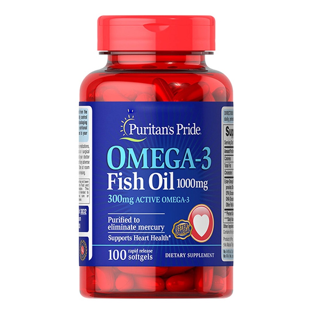 [DEAL SỐC] OMEGA3 1000mg Puritan's Pride 100 viên