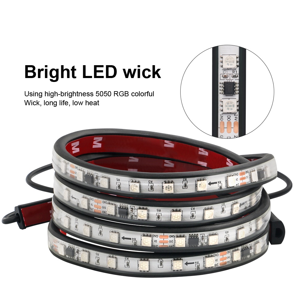 Đèn LED RGB 24v Gắn Tấm Chắn Nắng Cho Xe Tải
