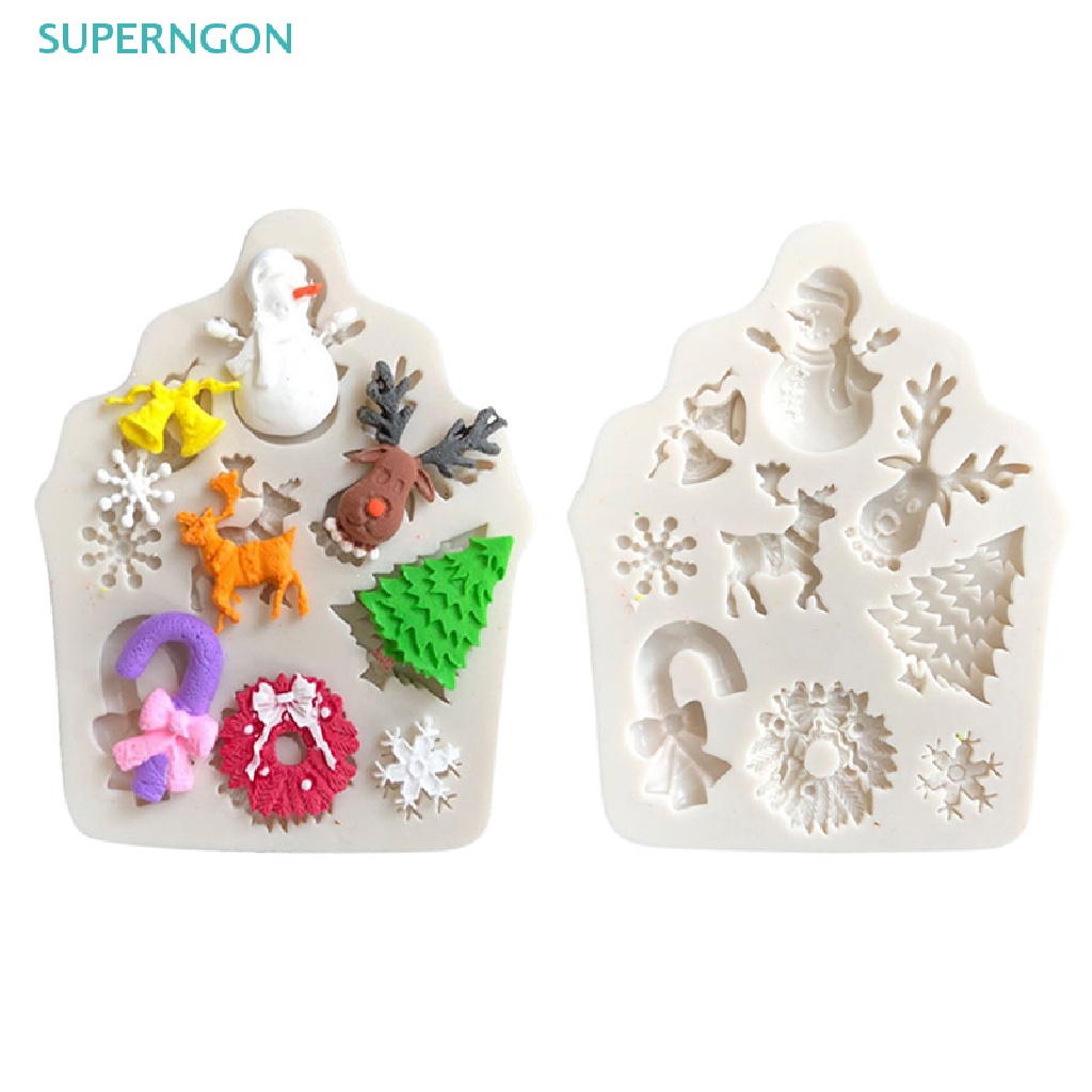 Khuôn Silicone Làm Bánh Tạo Hình Cây Thông / Người Tuyết / Tuần Lộc / Cây