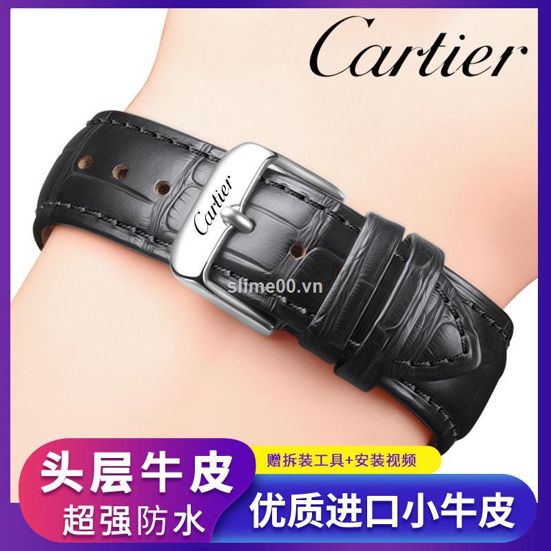 CARTIER Vòng đeo tay bằng da có khóa thép 20mm thời trang cho nam và nữ
