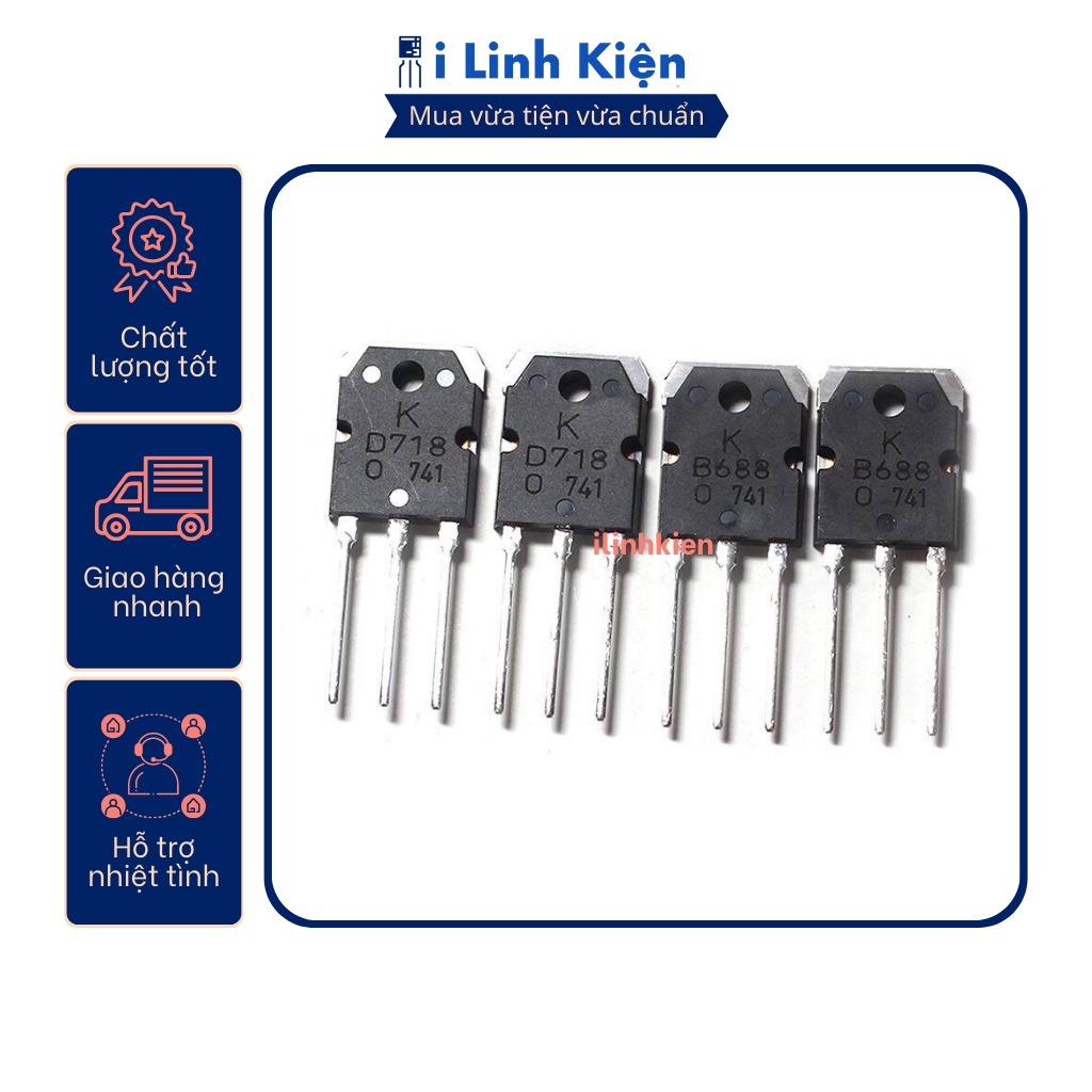 Cặp sò D718 B688 tháo máy chất lượng tốt