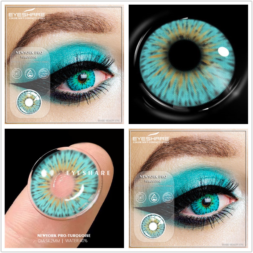 Hộp đựng kính áp tròng EYESHARE màu sắc thời trang cao cấp