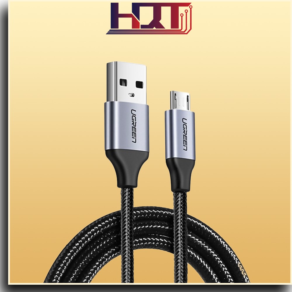 Cáp sạc nhanh Micro USB 2.0A Ugreen US290 độ dài từ 0.25m đến 2m, vỏ sợi bện siêu bền