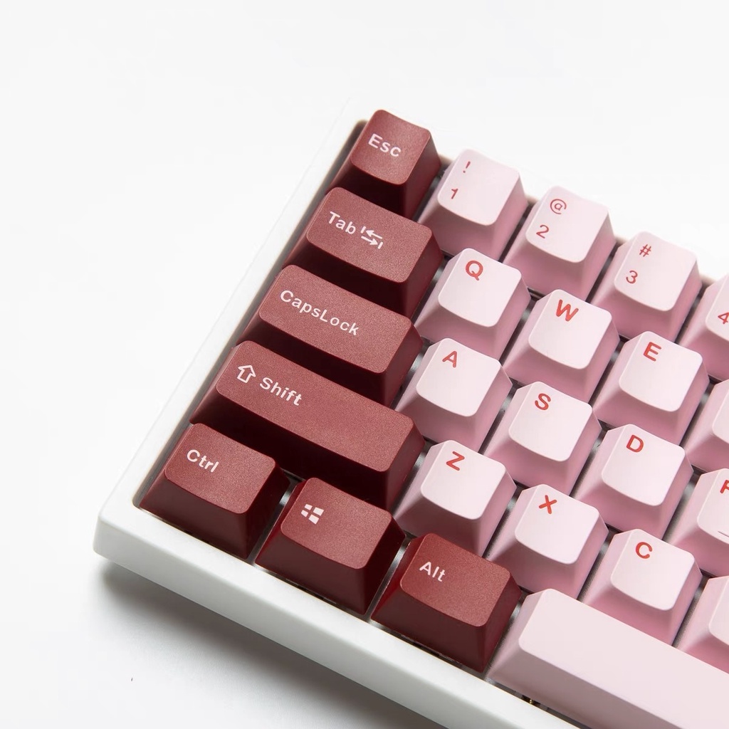 Keycaps PBT 127 Key OEM Profile Đôi Bắn Cá Tính Darling Keycap Cho Switch Cherry MX Bàn Phím Cơ 61/68/87/104