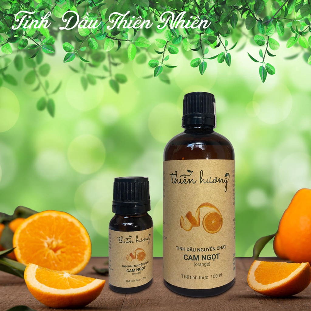 Tinh dầu Cam Ngọt Sweet Orange Thiên Hương Essential Oil, xuất sứ Việt Nam, có giấy kiểm định chất lượng