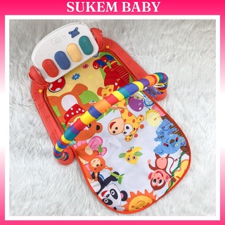 Thảm đàn BABY nằm chơi piano hình hươu cho bé yêu 150 bài hát hay nhất