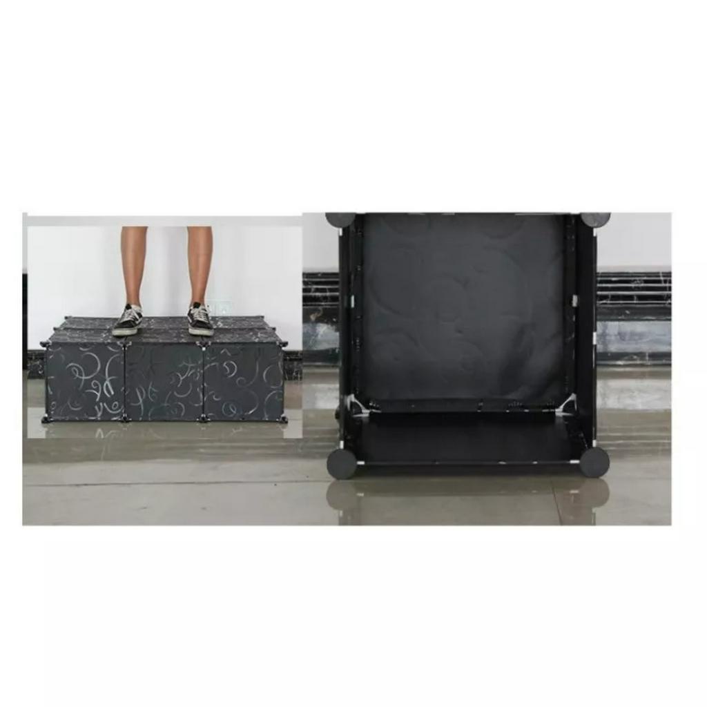 TỦ ĐA NĂNG GIÁ RẺ LẮP GHÉP THÔNG MINH 6 Ô TO + 3 Ô NHỎ VÁCH TRẮNG ĐỤC, CỬA MẶT CƯỜI sâu 37cm