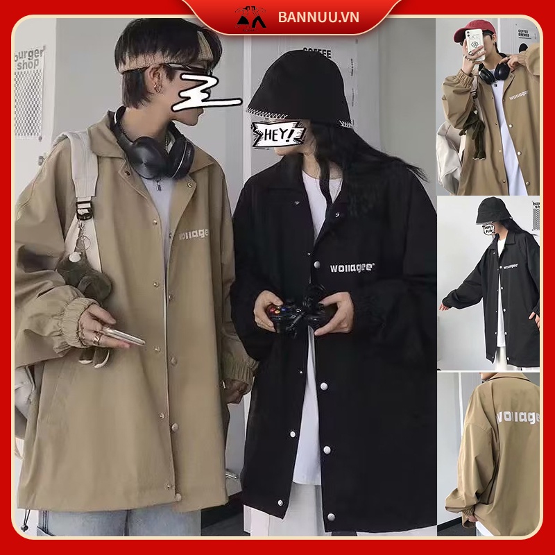 áo khoác gió 2 lớp thời trang unisex áo varsity jacket đồ đôi áo khoác kaki nữ trẻ tuổi chất đũi cao cấp áo khoác dù from rộng áo khoác cardigan