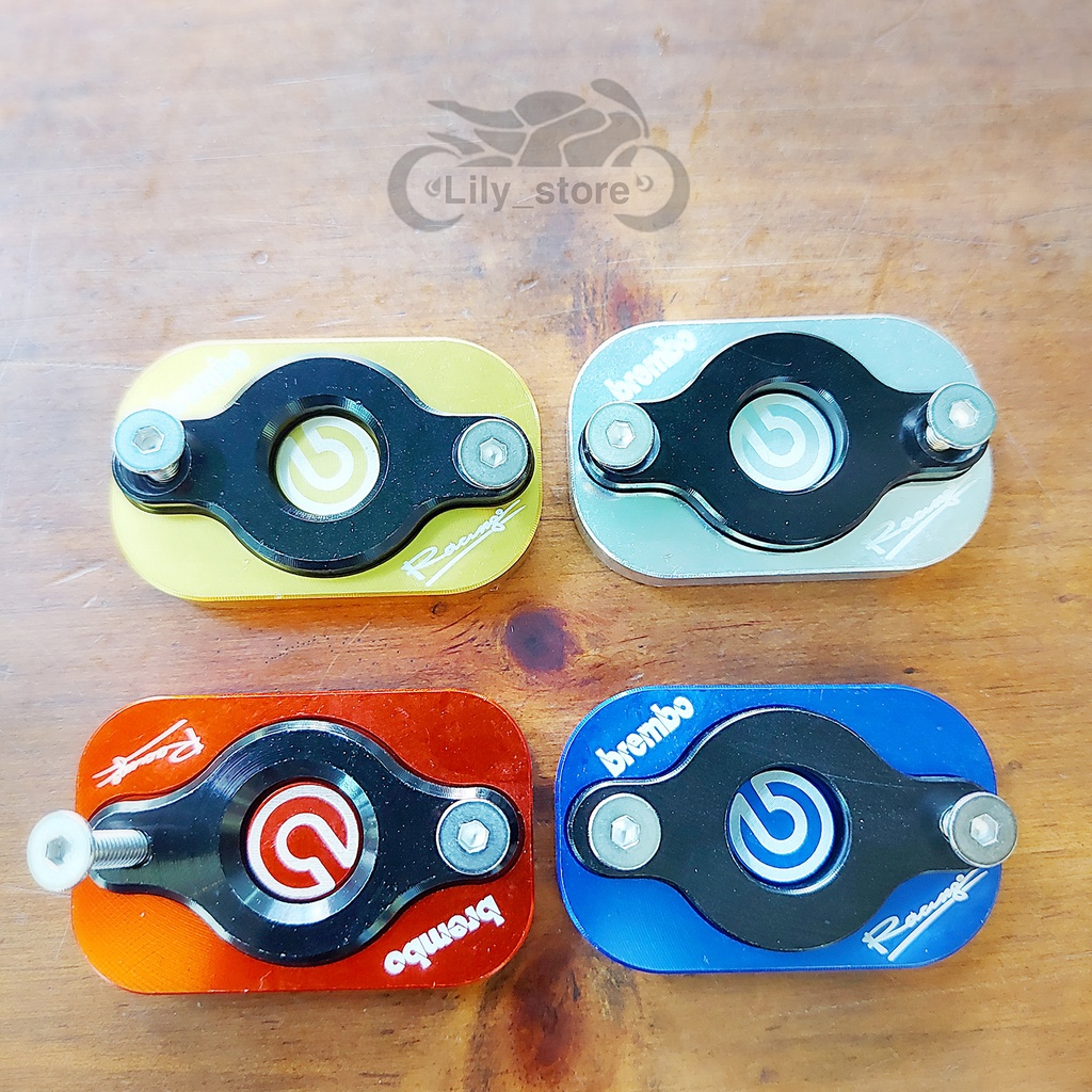 nắp đậy bình dầu thắng đĩa 2 lỗ thẳng CNC