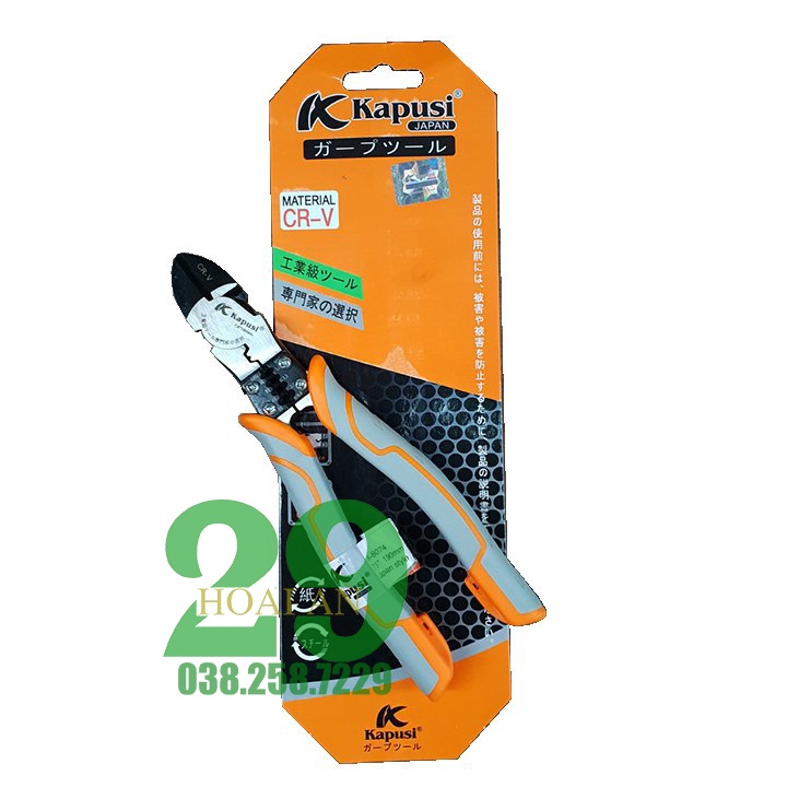 Kìm, Kềm Điện Và Cắt, Bấm Cos 1.0-6.0mm KAPUSI JAPAN Chính Hãng Tặng Găng Tay bảo hộ