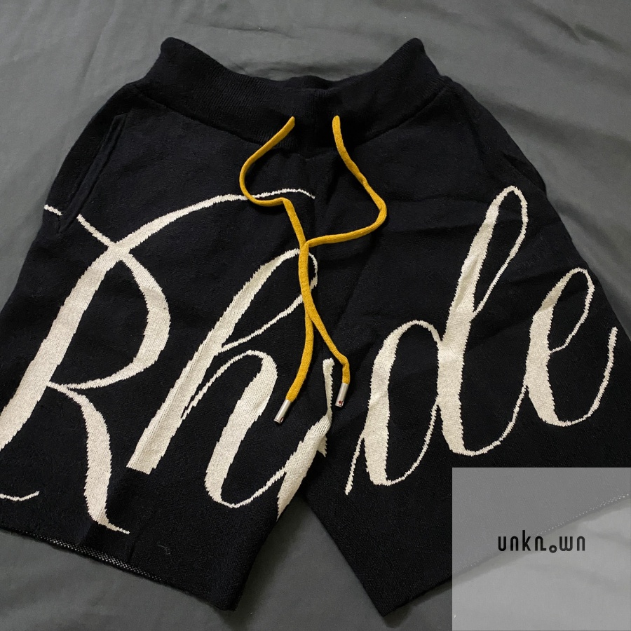 ⚡️[Mirror Quality]⚡️-Quần Short R.HUDE Knit Logo Short Balck,Quần đùi Sơn Tùng R.hude cao cấp full túi tag