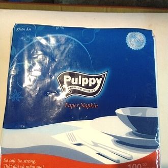 [Mã 267FMCGSALE giảm 8% đơn 500K] 2 Khăn giấy vuông Pulppy 100 tờ (1 bịch )