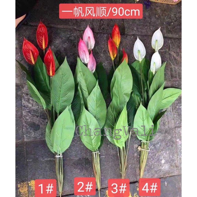 Cây Lan Ý giả 95cm trang trí / nhiều màu/
