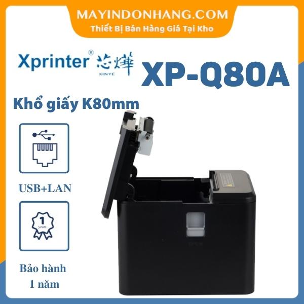 [Mã ELHAMS5 giảm 6% đơn 300K] Máy in bill Xprinter XP - Q80A [USB + LAN] in hoá đơn từ điện thoại giá siêu rẻ hiện nay