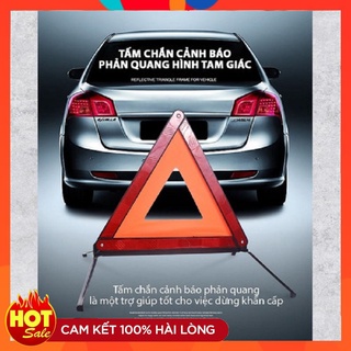 Biển Cảnh Báo Nguy Hiểm - Biển Tam Giác phản quang cảnh báo cho xe hơi gấp gọn tiện lợi