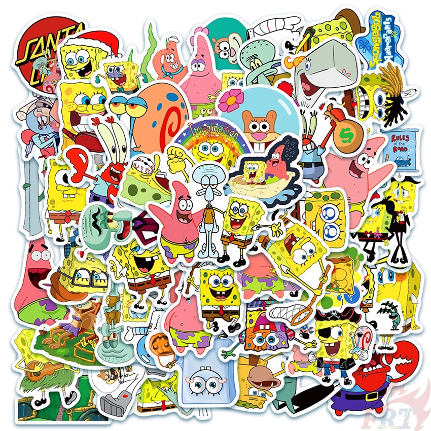 ❉ SpongeBob SquarePants Series 02 Stickers ❉ 50Pcs/Set DIY Fashion Waterproof Doodle Decals Stickers
