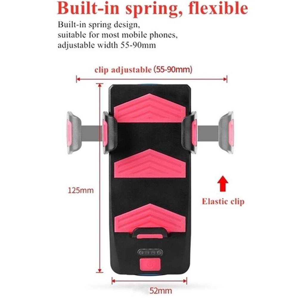 Giá Đỡ Điện Thoại Tích Hợp Đèn Pha 4 Trong 1 Đa Năng Chống Thấm Nước Dành Cho Xe Đạp