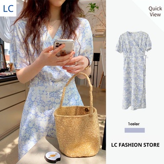 V3 Váy hoa nhí thanh xà xanh tươi mát LC Fashion Store