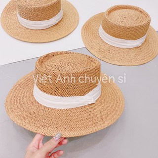 Mũ phớt cói panama,mũ phớt,mũ cói siêu nhẹ,mũ cói đai be,mũ quảng châu cao cấp siêu hot