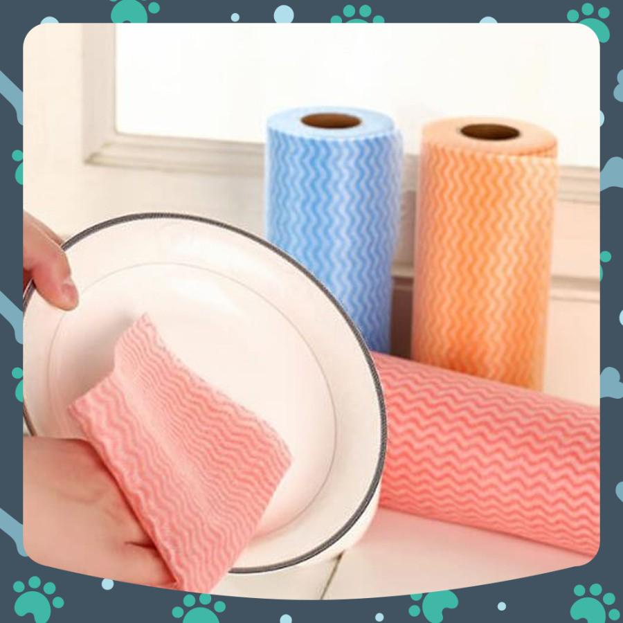 Cuộn Giấy Lau Đa Năng Bằng Khăn lau bếp Vải Không Dệt, Cuộn Giấy Vải Lau Đa Năng Tiện
