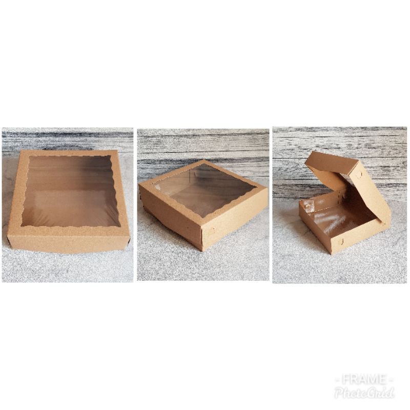 Hộp Giấy Kraft Hình Vuông 18x18 cm Đựng Đồ Tiện Dụng