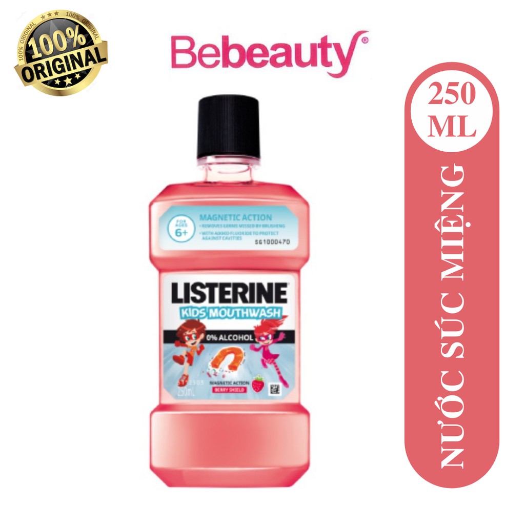 Nước súc miệng trẻ em listerin kids mouthwash 250ml