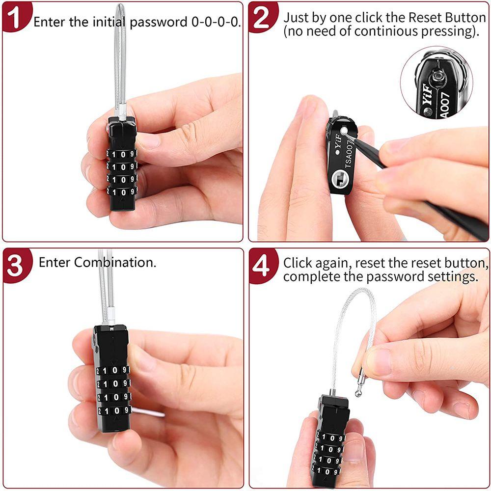 Ổ Khóa Hành Lý 4 Chữ Số Chống Thời Tiết