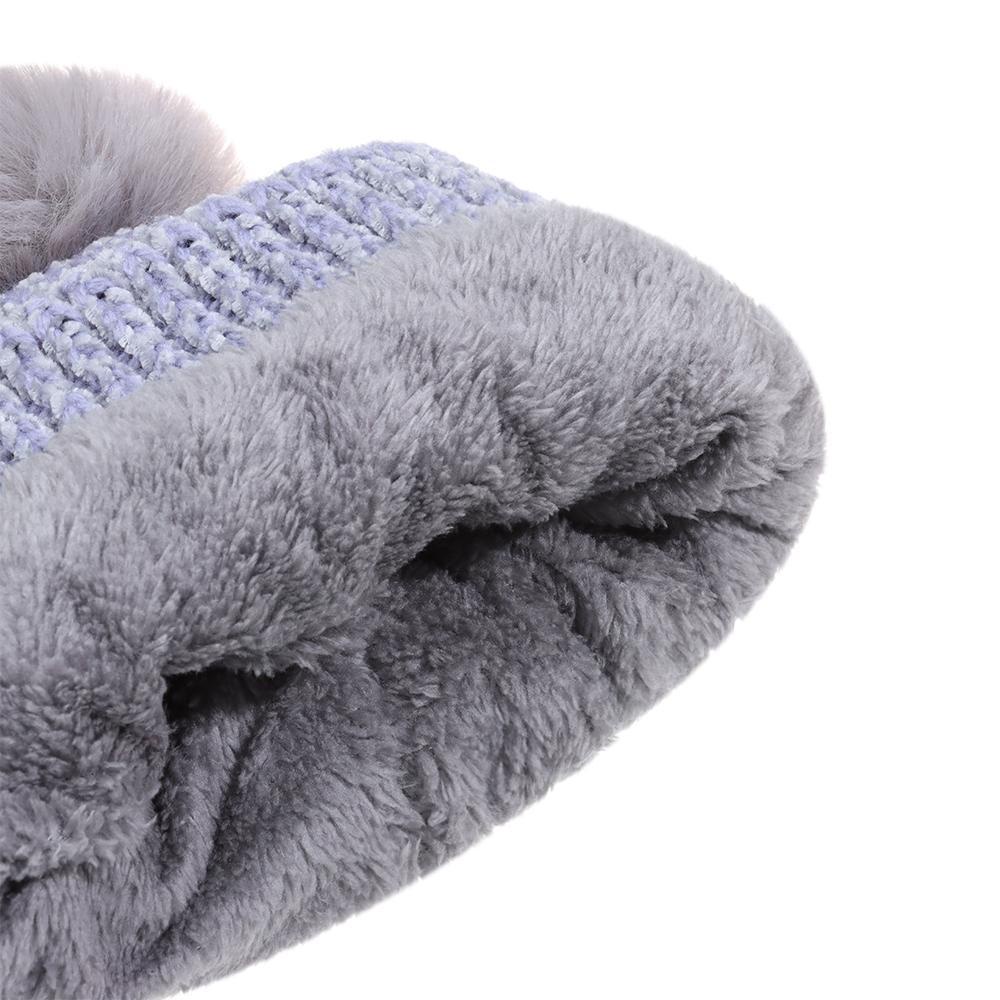 Mũ Dệt Kim Mềm Mại Co Giãn Phối Cục Bông Mềm Mại Ấm Áp Dành Cho Nữ