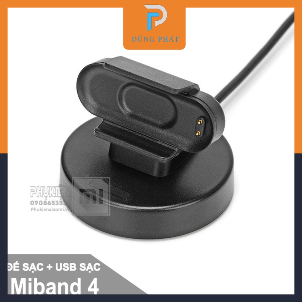 Đế sạc kẹp + USB sạc rời kẹp cho Xiaomi Miband 4