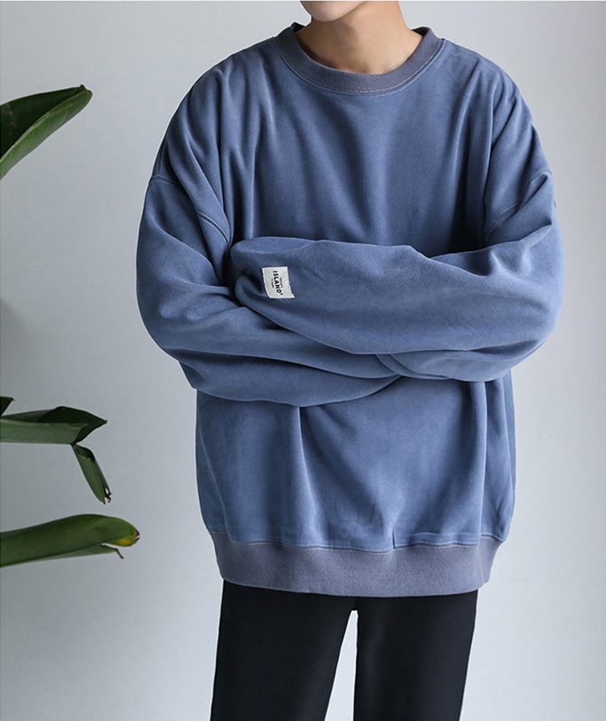 Áo sweater cổ tròn dáng rộng thời trang nam trẻ trung | BigBuy360 - bigbuy360.vn