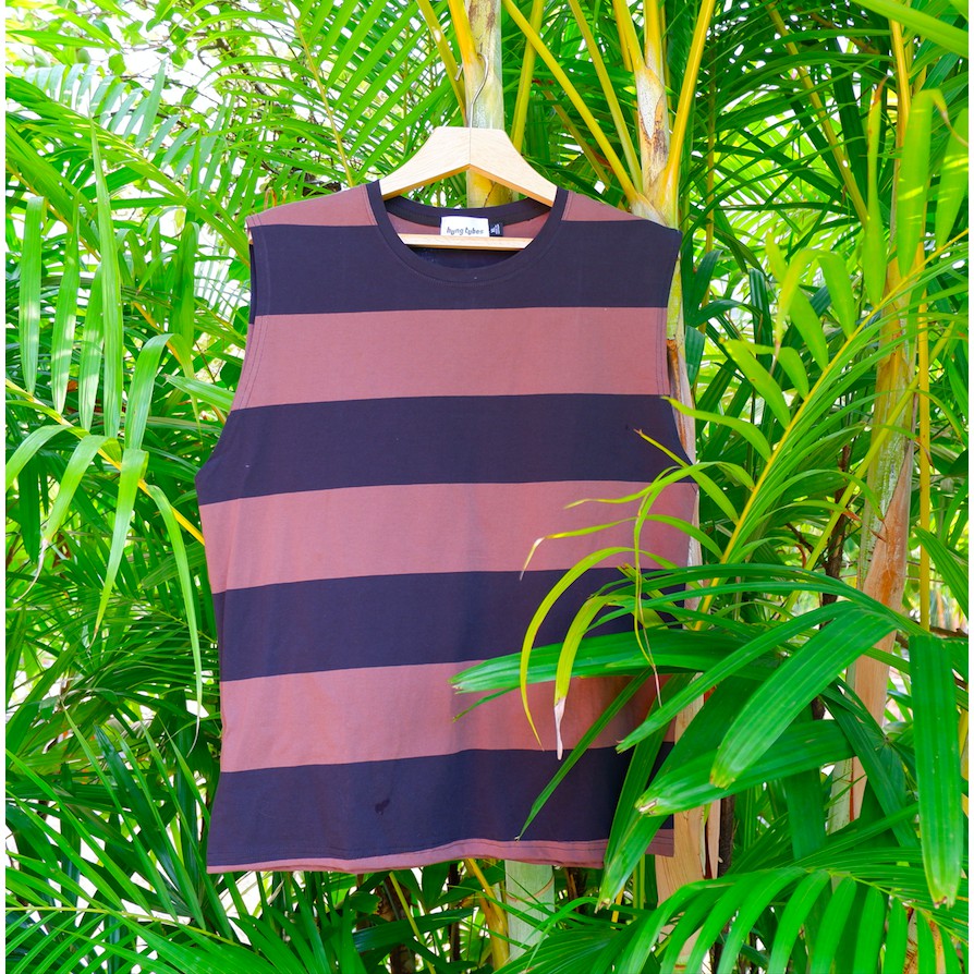 Áo ba lỗ cộc tay, ba lỗ không tay Hung Tubes kẻ sọc ngang chất cotton mịn | BigBuy360 - bigbuy360.vn