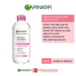 Nước tẩy trang Pháp Garnier hồng 400ml