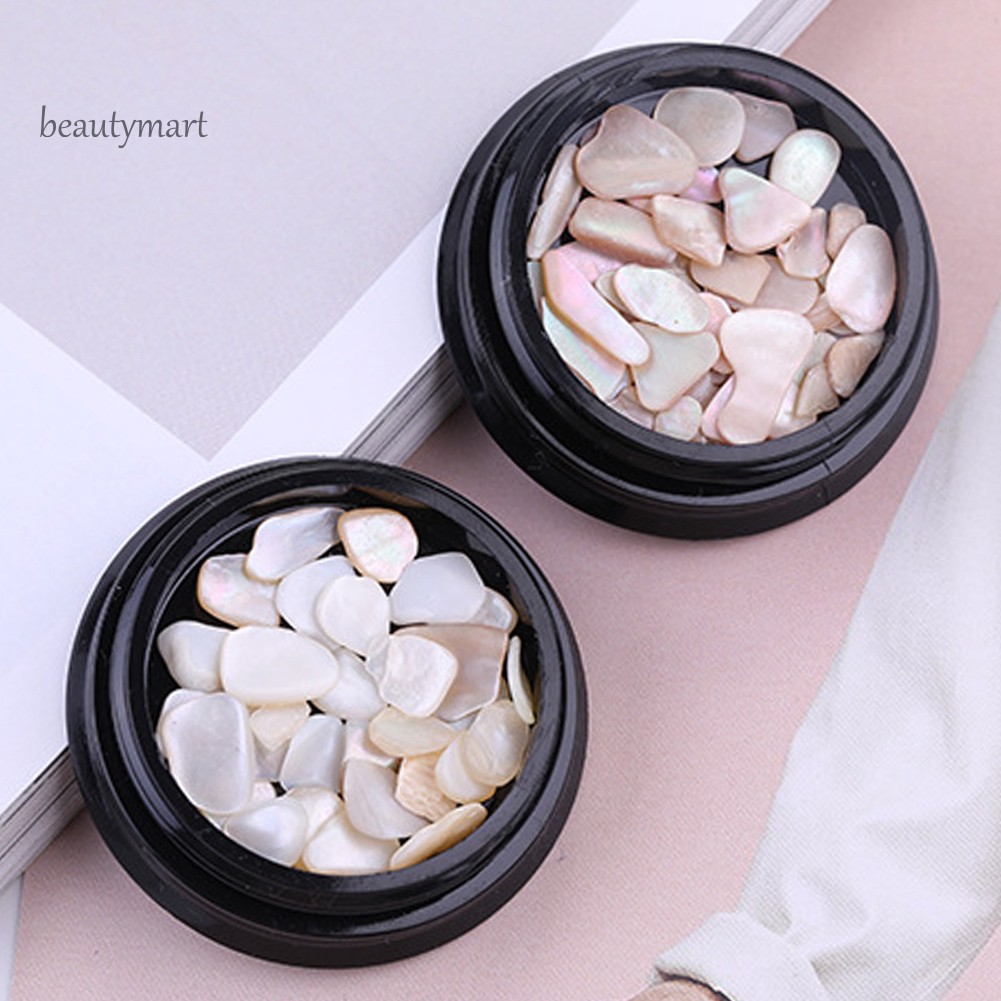[Hàng mới về] Hộp phụ kiện đá/vỏ sò/kim sa kích thước mini nhiều màu dán trang trí móng tay nghệ thuật thủ công