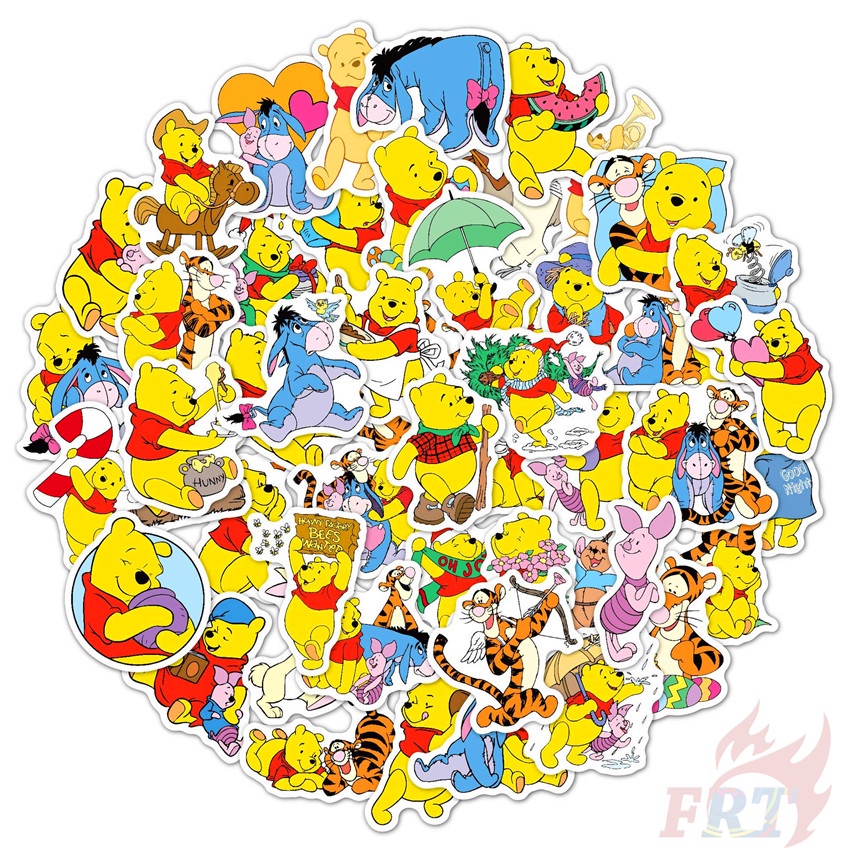 ❉ Pooh Bear Series 05 Winnie Stickers ❉ 50Pcs/Set DIY Luggage Laptop Skateboard Doodle Decals Stickers