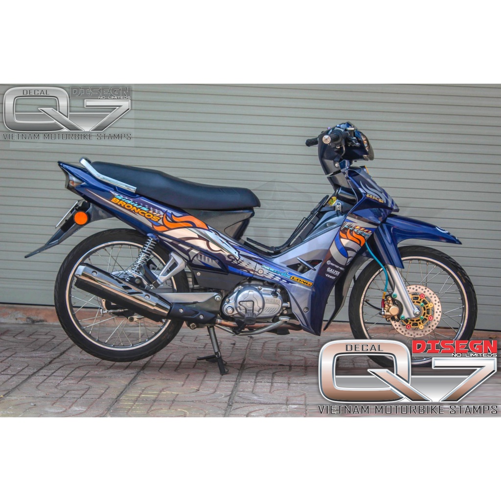 Tem Rời Sirius 110 Xanh Đen