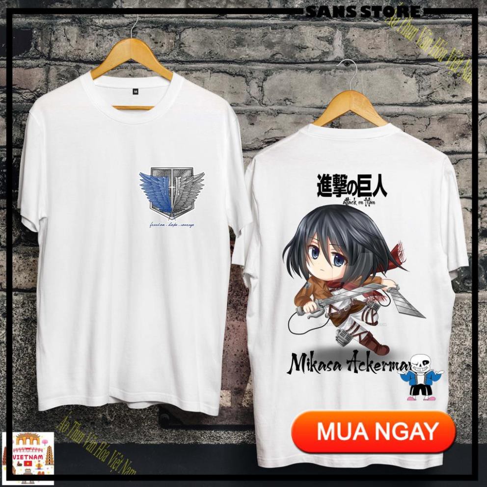(SALE HOT) Áo Thun Mikasa Ackerman - Mikasa Ackerman - Attack on Titan cực đẹp - AOT-05