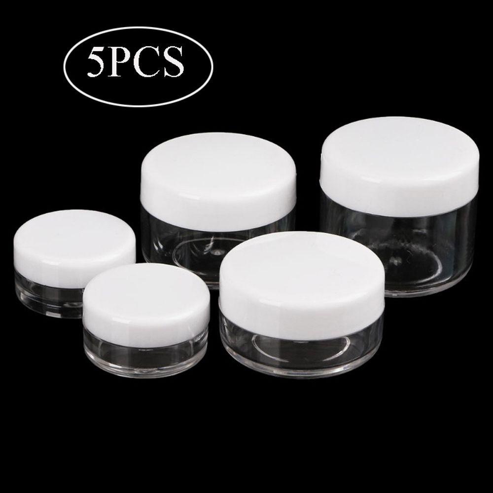 Bộ 5 Hộp Đựng Kem Mỹ Phẩm 3 / 5 / 10 / 15ml Tiện Dụng Mang Theo Du Lịch