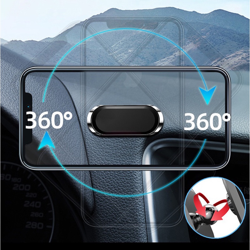 Giá Đỡ Điện Thoại Từ Tính Xoay 360 Độ Thông Dụng Cho Xe Hơi