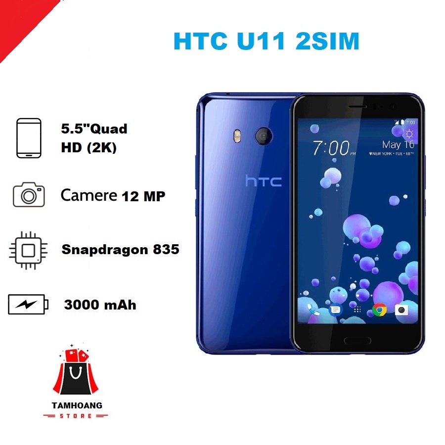 Điện thoại HTC U11 Nguyên Zin 2 Sim 98,99%