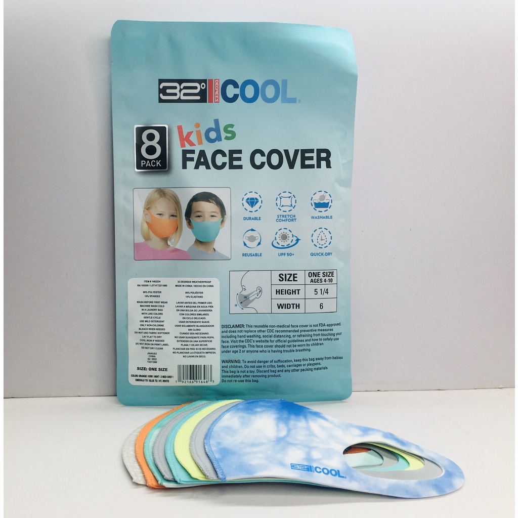 Khẩu trang 32 độ Cool face cover 8 cái-Hàng Mỹ
