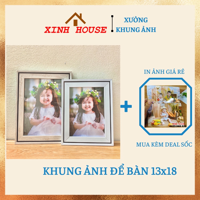 Khung ảnh 13x18 để bàn - Khung ảnh treo tường giá rẻ - Bảo hành gãy vỡ