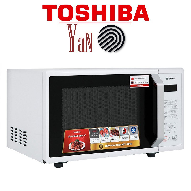 Lò vi sóng điện tử có đèn lò hẹn giờ 100 phút Toshiba ER-SS23(W1)VN 23L 800W - Hàng chính hãng