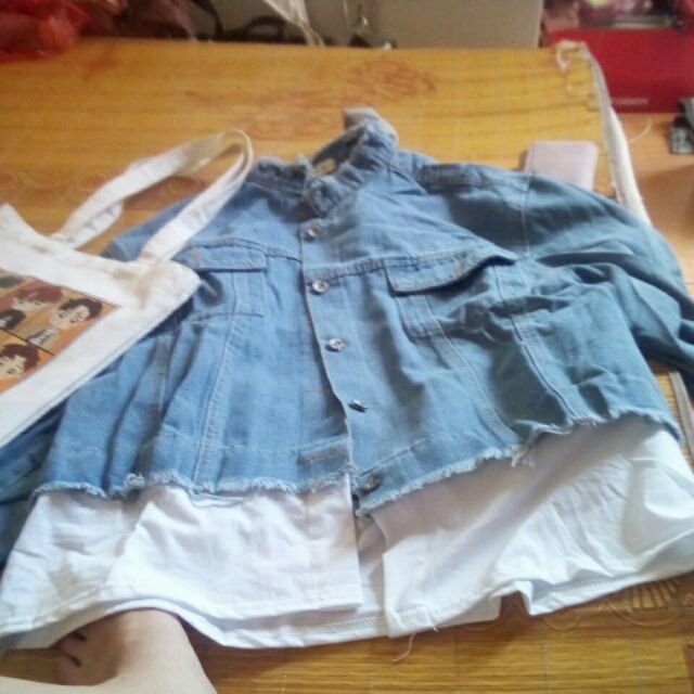 Hàng Sẵn_ Áo khoác jeans cao bồi áo khoác form dáng rộng phong cách hàn