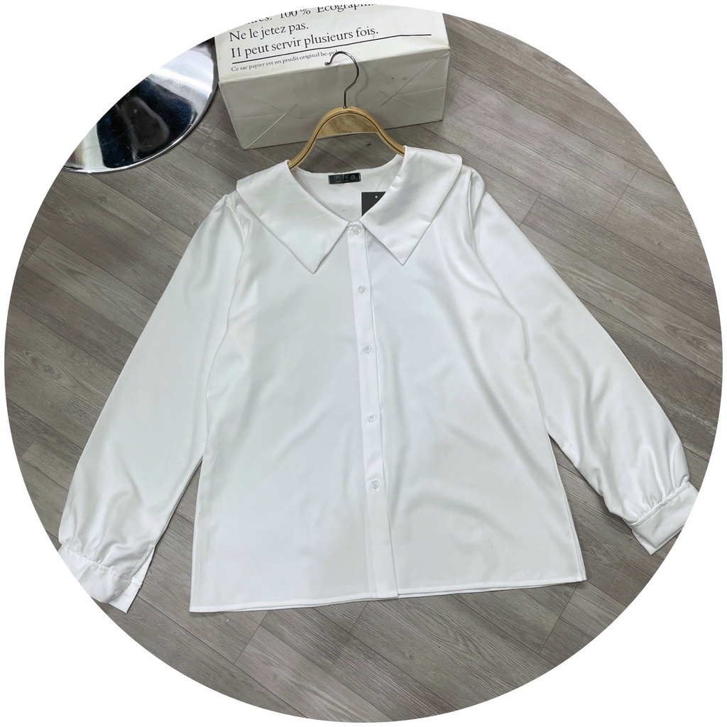 Áo Sơ Mi Nữ Tay Dài Bigsize Phom Rộng,Thích Hợp Mặc Đi Làm Đi Học Đi Chơi MÃ AT5